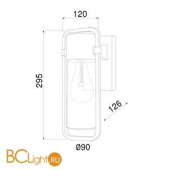 Уличный настенный светильник Elektrostandard Lab 35001/D черный a061043 - Фото 1