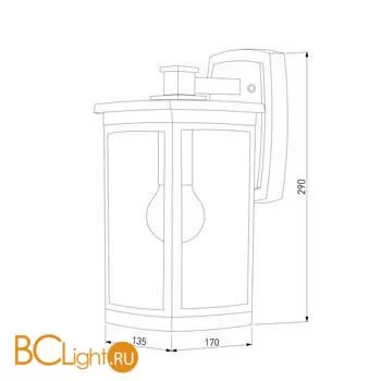 Уличный настенный светильник Elektrostandard Lame GL 1006D a047202 - Фото 0