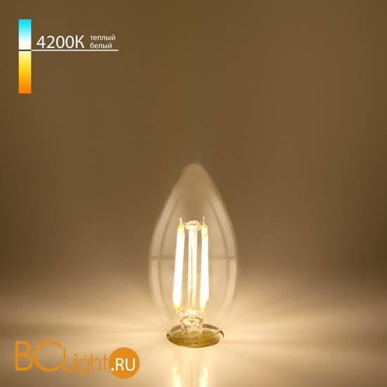 Филаментная светодиодная лампа Свеча С35 7W 4200K E14 (C35 прозрачный) Elektrostandard BLE1412 a049116