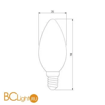 Филаментная светодиодная лампа Свеча С35 7W 4200K E14 (C35 прозрачный) Elektrostandard BLE1412 a049116 - Фото 1