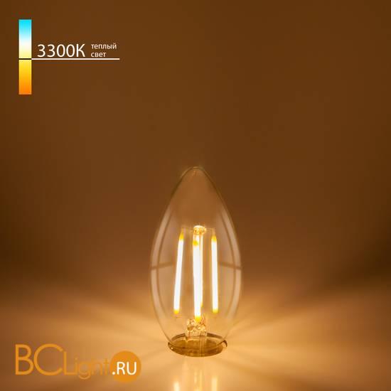 Филаментная светодиодная лампа Свеча C35 7W 3300K E14 (C35 прозрачный) Elektrostandard BLE1411 a049066