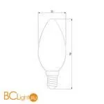 Филаментная светодиодная лампа Свеча C35 7W 3300K E14 (C35 прозрачный) Elektrostandard BLE1411 a049066 - Фото 1