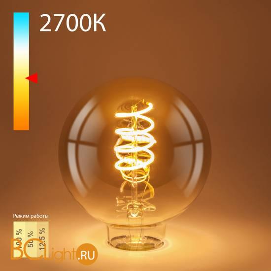 Филаментная светодиодная лампа Dimmable 5W 2700K E27 (G95 тонированный) Elektrostandard a053409