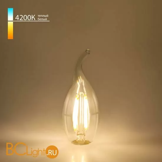 Филаментная светодиодная лампа Свеча на ветру C35 7W 4200K E14 (CW35 прозрачный) Elektrostandard BLE1417 a049139