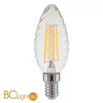  Филаментная светодиодная лампа Свеча витая F 7W 3300K E14 прозрачный Elektrostandard BLE1413 a049117 - Фото 0