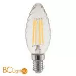  Филаментная светодиодная лампа Свеча витая F 7W 3300K E14 прозрачный Elektrostandard BLE1413 a049117 - Фото 0