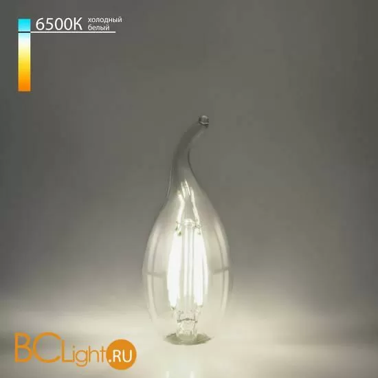Филаментная светодиодная лампа Свеча на ветру 9W 6500K E14 (CW35 прозрачный) Elektrostandard BLE1441 a056252