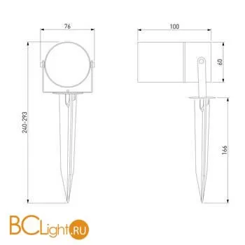 Уличный светильник Elektrostandard Landscape 35146/S черный a057942 - Фото 4