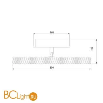 Настенный светильник Elektrostandard Lattice 40003/LED черный/золото a057419 - Фото 3