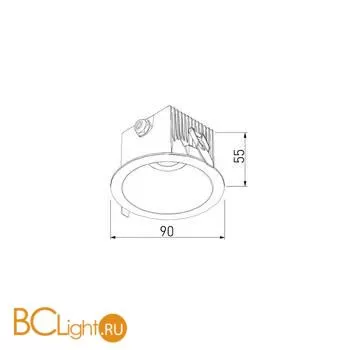 Встраиваемый светильник Elektrostandard Light LED 3004 35159/U черный a060168 - Фото 1