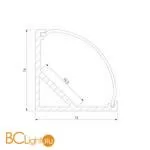 Угловой алюминиевый профиль черный/черный для светодиодной ленты Elektrostandard LL-2-ALP a053626 - Фото 2