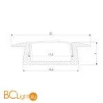 Встраиваемый алюминиевый профиль черный/черный для светодиодной ленты Elektrostandard LL-2-ALP a053622 - Фото 2