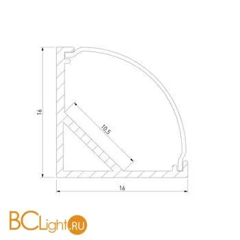 Угловой алюминиевый профиль для светодиодной ленты Elektrostandard LL-2-ALP a041813 - Фото 4