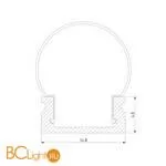 Накладной алюминиевый профиль для светодиодной ленты Elektrostandard LL-2-ALP a041815 - Фото 4