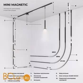 Коннектор шинопровода Elektrostandard Mini Magnetic new 85173/00 a065633 - Фото 5