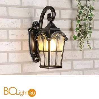 Уличный настенный светильник Elektrostandard Mira Mira D черное золото a025301