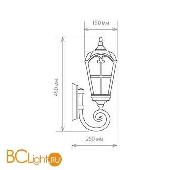 Уличный настенный светильник Elektrostandard Mira Mira U черное золото a025300 - Фото 2
