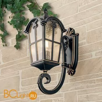 Уличный настенный светильник Elektrostandard Mira Mira U черное золото a025300 - Фото 0