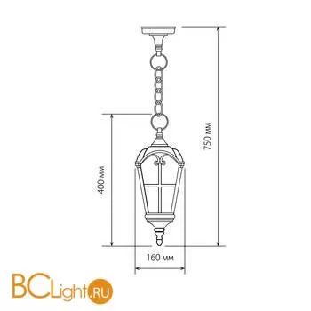 Уличный подвесной светильник Elektrostandard Mira Mira H черное золото a025299 - Фото 0
