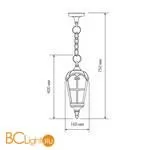 Уличный подвесной светильник Elektrostandard Mira Mira H черное золото a025299 - Фото 0