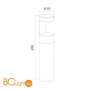 Садово-парковый фонарь Elektrostandard Nimbus 35126/F серый a055642 - Фото 2