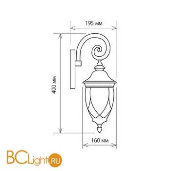 Уличный настенный светильник Elektrostandard Orion черный a025002 - Фото 2
