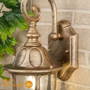 Уличный настенный светильник Elektrostandard Orion Orion черное золото a025001 - Фото 1