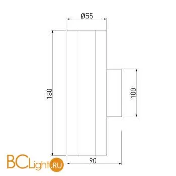 Настенный светильник Elektrostandard Ribs MRL 1017 черный a058986 - Фото 3