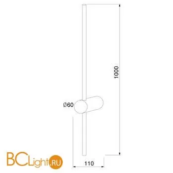 Настенный светильник Elektrostandard Riffe MRL LED 1121 черный a061491 - Фото 1