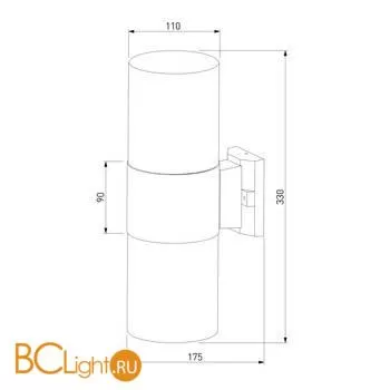Уличный настенный светильник Elektrostandard Roil 35125/D a055636 - Фото 6