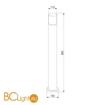 Ландшафтный светильник Elektrostandard Roil IP54 чёрный/дымчатый плафон 35125/F a055638 - Фото 5