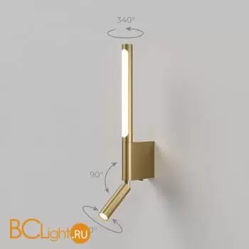 Настенный светильник Elektrostandard Sarca new 40111/LED латунь a066401 - Фото 0