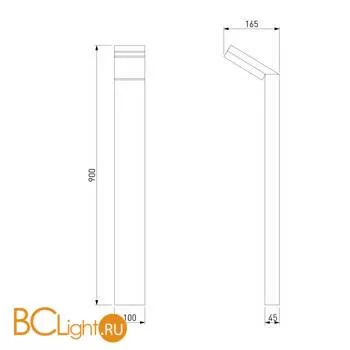Садово-парковый фонарь Elektrostandard Sensor 1542 TECHNO LED черный a053948 - Фото 4