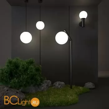 Уличный настенный светильник Elektrostandard Sfera 35126/D черный a060122 - Фото 4