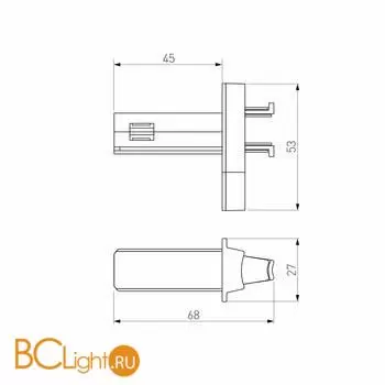 Соединитель для профиля Elektrostandard Slim Magnetic new 85011/00 a063967 - Фото 4