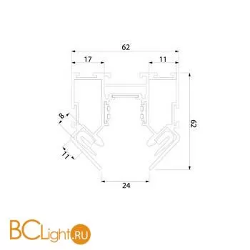 Шинопровод в натяжной потолок (черный) (2м) Elektrostandard Slim Magnetic 85123/00 a062150 - Фото 1