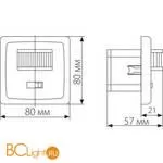 Инфракрасный датчик движения 9m 1-1,8m 800W IP20 160° SNS-M-01 белый a026128 - Фото 5