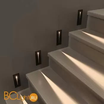 Встраиваемый светильник Elektrostandard Step 8 40108/LED черный a055592 - Фото 0