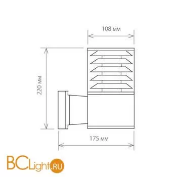 Уличный настенный светильник Elektrostandard Strada 1408 TECHNO черный a032622 - Фото 1