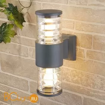 Уличный настенный светильник Elektrostandard Strada 1407 TECHNO серый a032621