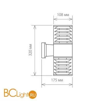 Уличный настенный светильник Elektrostandard Strada 1407 TECHNO черный a032609 - Фото 1