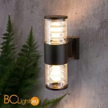 Уличный настенный светильник Elektrostandard Strada 1407 TECHNO черный a032609