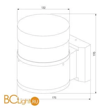 Уличный настенный светильник Elektrostandard Techno 1530 TECHNO LED серый a052247 - Фото 2