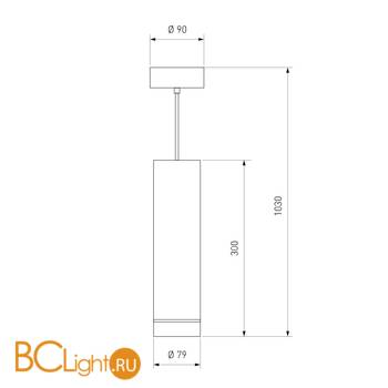Подвесной светильник Elektrostandard DLR023 12W 4200K черный матовый a055627 - Схема