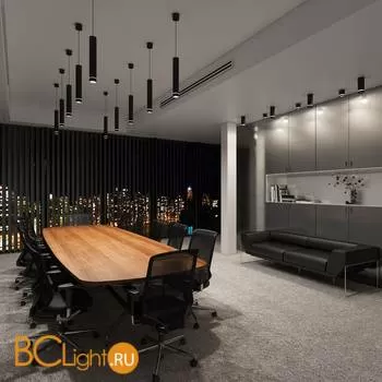 Подвесной светильник Elektrostandard DLR023 12W 4200K черный матовый a055627 - Фото 5