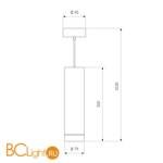 Подвесной светильник Elektrostandard DLR023 12W 4200K черный матовый a055627 - Схема
