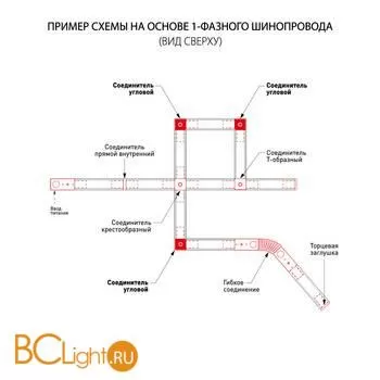 Коннектор шинопровода Elektrostandard Track Rail Surface TRC-1-1-L-BK a039597 - Фото 0