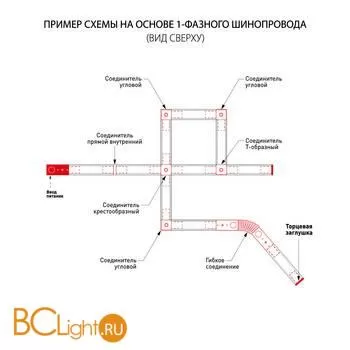 Электрический соединитель и торцевая заглушка Elektrostandard Track Rail Surface TRP-1-1-BK a039506 - Фото 0