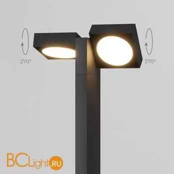 Фонарный столб Elektrostandard Twin new 35170/F черный a064383 - Фото 0