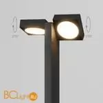 Фонарный столб Elektrostandard Twin new 35170/F черный a064383 - Фото 0